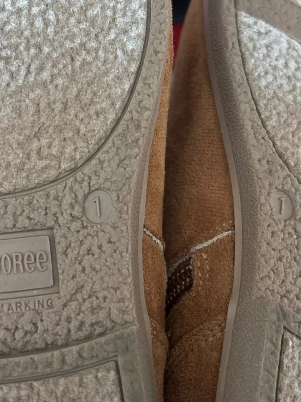 Gymboree Tan Faux-Suede Winter Boots with Cream Faux-Fur Trim